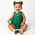 Macacão Verde Brasil Jardineira Bebê Menina Copa do Mundo 100% Algodão 2 Meses a 1 Ano - Imagem 1