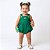 Macacão Verde Brasil Jardineira Bebê Menina Copa do Mundo 100% Algodão 2 Meses a 1 Ano - Imagem 2