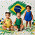 Macacão Bebê Azul Brasil Jardineira Menina Copa do Mundo 100% Algodão - Imagem 3