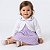 Kit 2 Peças Vestido Bebê Menina Xadrez Lilás 100% Algodão + Bolero Plush 2 Meses a 8 Anos Barbara - Imagem 1
