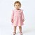 Vestido Bebê Menina Infantil Plush Rosa Manga Longa com Gola Toque Macio Frio Inverno 2 Meses ao 6 Anos - Imagem 2