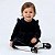 Vestido Bebê Plush Preto Luxo Festa Manga Longa Premium 2 Meses a 6 Anos - Imagem 1