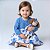 Kit Vestido Bebe Infantil 100% Algodão com Boneca de Pano 2 Meses a 6 Anos Sara - Imagem 1