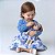Kit Vestido Bebe Infantil 100% Algodão com Boneca de Pano 2 Meses a 6 Anos Sara - Imagem 2