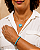 Pulseira & Colar Prata 925 - Pedra Howlita Azul - Imagem 1