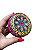 Lata Mandala Decorativa: O Santuário para suas Joias e Amuletos - Rosa/Amarelo - Imagem 1
