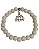 Pulseira de Pedras Naturais Flor de Lotus - Howlita Branca - Imagem 4