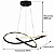 Pendente Led Torçat Pe-221/48.50 50cm 48w 3000k 2880lm +luz - Imagem 3