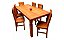 Mesa De Jantar 1,40 X 0,80 + 6 Cadeiras Madeira Peroba Rosa - Imagem 1