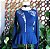 Blusa azul peplum P - Imagem 1