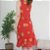Vestido vermelho estampado M - Imagem 3
