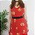 Vestido vermelho estampado M - Imagem 1