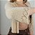 Cardigan cropped bege P - Imagem 3