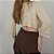 Cardigan cropped bege P - Imagem 2