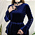 Blusa gótica veludo azul M/G - Imagem 1