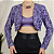 Bolero vintage 80's veludo devoré PP/P - Imagem 1