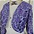 Bolero vintage 80's veludo devoré PP/P - Imagem 5