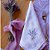Guardanapo Branco com Bordado de Lavanda - Imagem 1