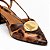 SLINGBACK ANIMAL PRINT COM ACESSORIO ORGANICO METALIZADO SALTO BLOCO - Imagem 2