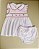 Vestido Smock Vermelho e Branco MC - Branco Liso - Imagem 1