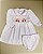 Vestido Smock Morangos ML - Branco Liso - Imagem 1