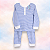 Pijama Blusa e Calça ML - Listrado Azul Fino - Imagem 1