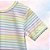 Pijama Blusa e Shorts MC - Listrado Colorido Horizontal Menina - Imagem 2