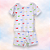 Pijama Blusa e Shorts MC - Baleia Colorida - Imagem 1