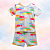 Pijama Blusa e Shorts MC - Peixes Coloridos - Imagem 1