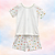 Pijama Blusa e Shorts MC - Cupcake Colorido Menina - Imagem 1