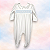 Macacão Smock Losango Azul - Branco Liso - Imagem 1