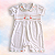Macaquinho Smock Flamingo Rosa - Branco Liso - Imagem 1