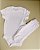 Pijama Body e Calça MC - Branco Liso - Imagem 1
