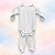 Pijama Body e Calça ML - Branco Liso - Imagem 1