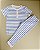 Pijama Blusa e Calça MC - Listrado Azul Largo - Imagem 1