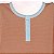 Pijama Blusa e Shorts Pechera MC - Listrado Laranja - Imagem 2