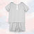 Pijama Blusa e Shorts Pechera MC - Traço e Ponto Azul - Imagem 1