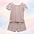 Pijama Blusa e Shorts Babadinho MC - Corações Pequenos - Imagem 1
