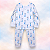 Pijama Flanelado Blusa e Calça ML - Girafa Azul - Imagem 1