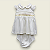 Vestido Smock Florzinhas Linhas Amarelas - Off-White Liso - Imagem 1