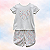 Pijama Blusa e Shorts MC - Coração Florido - Imagem 1