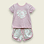 Pijama Blusa e Shorts MC - Coração de Ursinho e Balões Rosa - Imagem 1