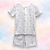 Pijama Blusa e Shorts MC - Ursinho e Balões Azuis - Imagem 1