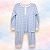 Pijama Blusa e Calça ML - Xadrez Azul Largo - Imagem 1