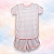 Pijama Blusa e Shorts MC - Xadrez Rosa Largo - Imagem 1