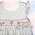 Vestido Laço Smock Três Margaridas Rosadas - Branco Liso - Imagem 2