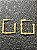 Brinco Argola Quadrada 2cm Folheado Ouro Miri Morena 33216 - Imagem 4