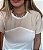 Blusa Bicolor Nude e Off-White - Imagem 1
