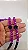 Guia Fio de Conta Pombagira Mulambo/Farrapo/Quitéria/Padilha Roxo Preto Rosa Cristal 8MM Tridente Umbanda Candomblé Quimbanda - Imagem 6