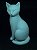Escultura Gato 15cm Decoração de Interiores Tiffany - Imagem 2